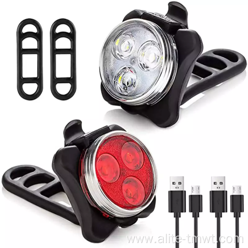 Outdoor plastic round Led Bicycle Tail Light USB